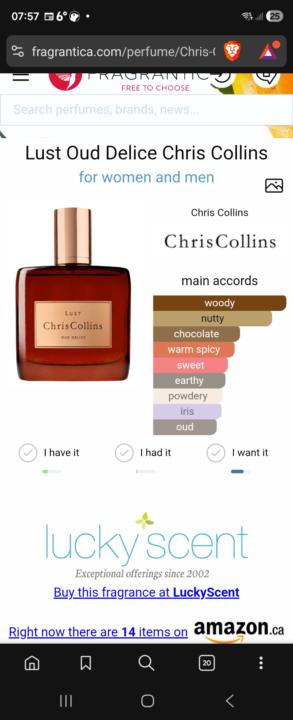 Chris Collins Lust Oud Delice