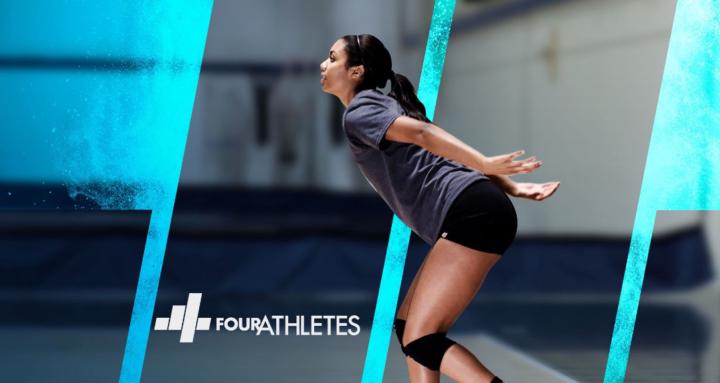 Four Athletes Volleyball