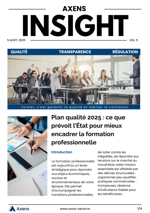 NOUVEL ARTICLE – Plan qualité 2025 : ce que prévoit l’État pour mieux encadrer la formation professionnelle (Vol.5)
