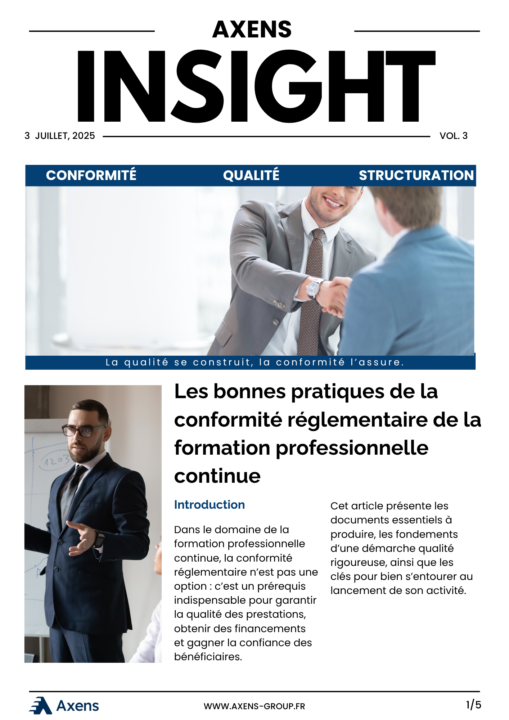 NOUVEL ARTICLE – Les bonnes pratiques de la conformité réglementaire de la formation professionnelle continue