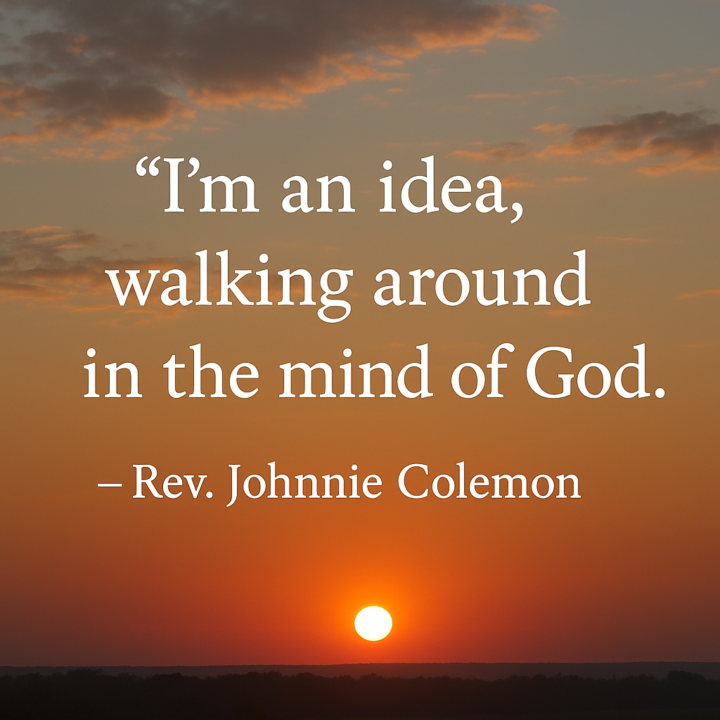 I am an idea in the mind  of God