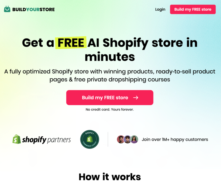 Instant shopify store