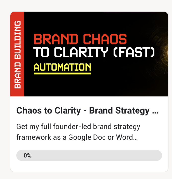 Brand Chaos to Clarity