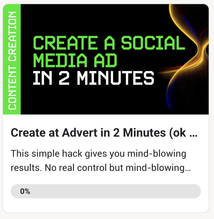 How to create an advert in 2 minutes