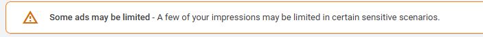 A few of your impressions may be limited in certain sensitive scenarios.