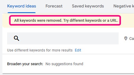 Unable to conduct keyword research for mental-health related queries