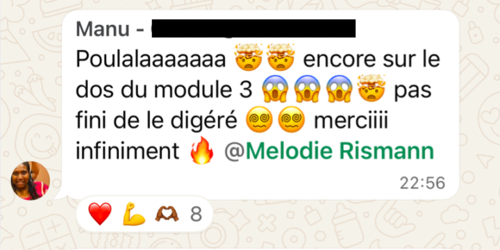 💛 Ce qui ressort beaucoup dans les retours sur certains modules, c’est que ça ne laisse pas indifférent.