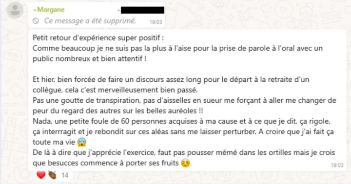 💛 Le message de Morgane résume très bien ce qui se passe quand on avance vraiment chez BE SUCCESS.