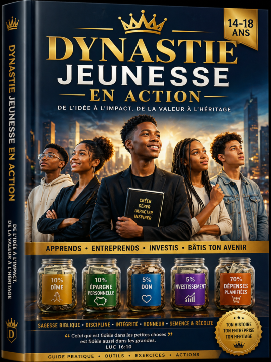 👑 CONCEPT DU LIVRE  “Jeune Stratège – De l’idée à la richesse avec sagesse”  (Youth 14–18 | Bilingue possible)