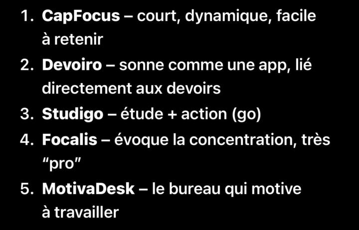 Logos et noms potentiels 