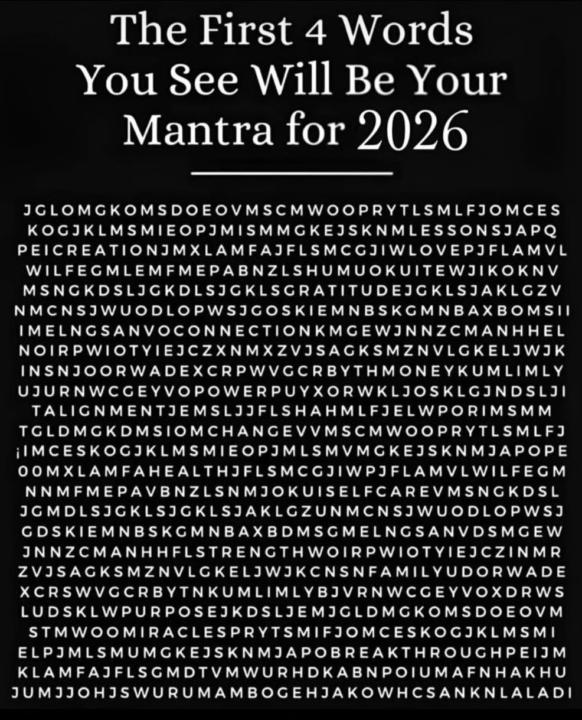 Your Mantra for 2026