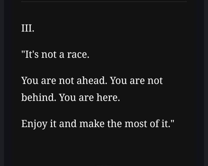 You're not behind..