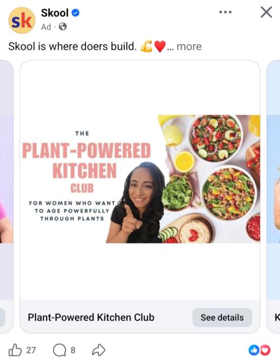 Yay I'm featured in a Skool ad