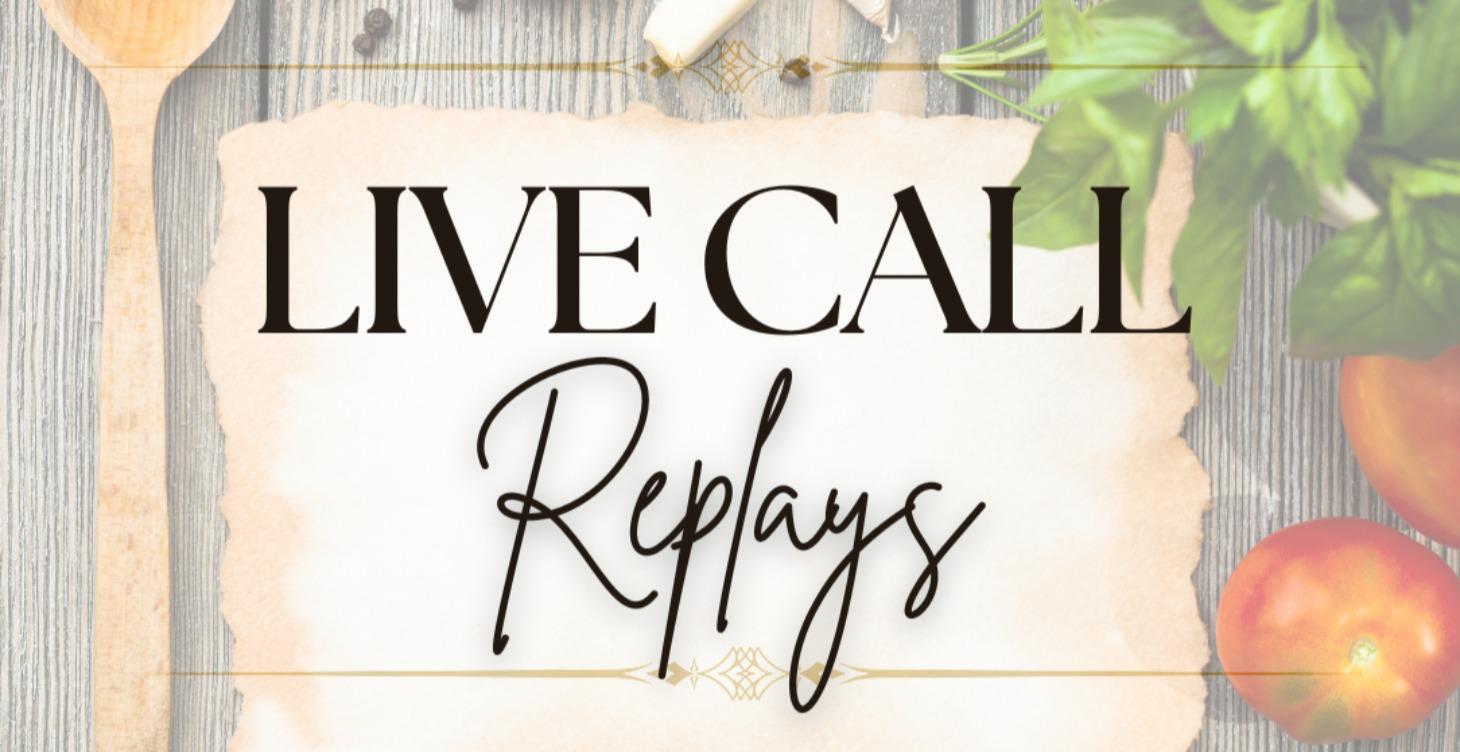 Cooking Classes and Live Trainings