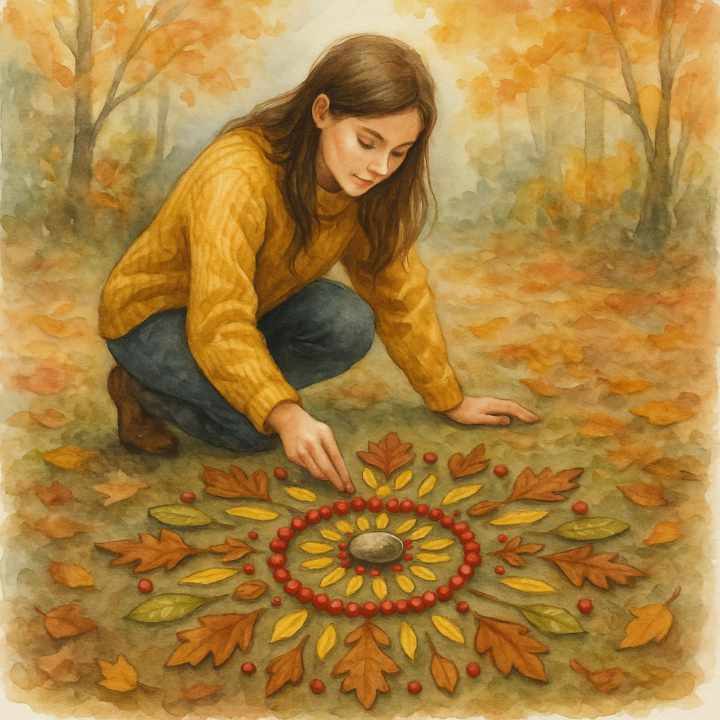 Ein Natur-Mandala legen – und innere Ordnung spüren