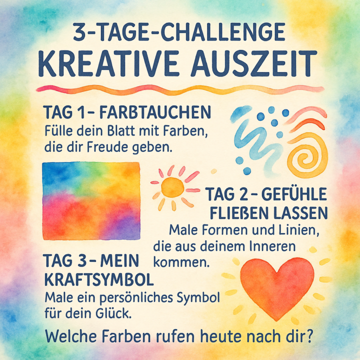 🎨 3-Tage-Challenge „Kreative Auszeit“ – Male dein Kraftbild