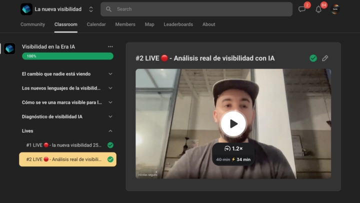 🚀 Nueva clase disponible: Análisis real de visibilidad con IA (y lo que aprendimos)