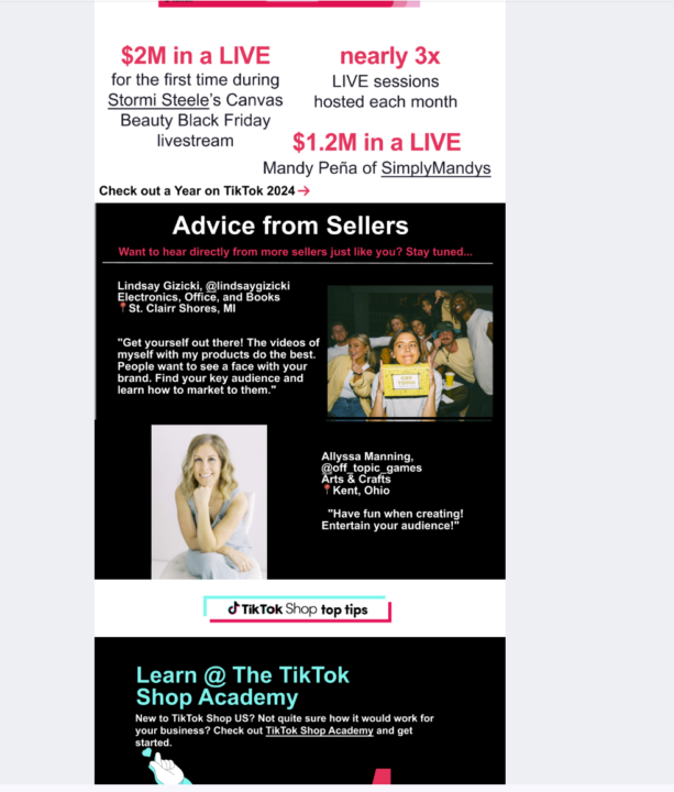 Congrats To Allyssa You Ended Up In A TikTok Email