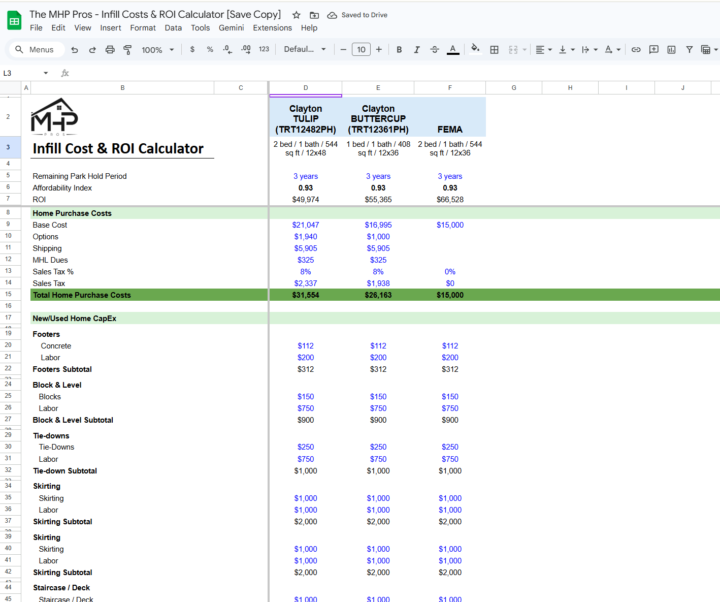 🏠NEW RESOURCE: Infill Cost & ROI Calculator!