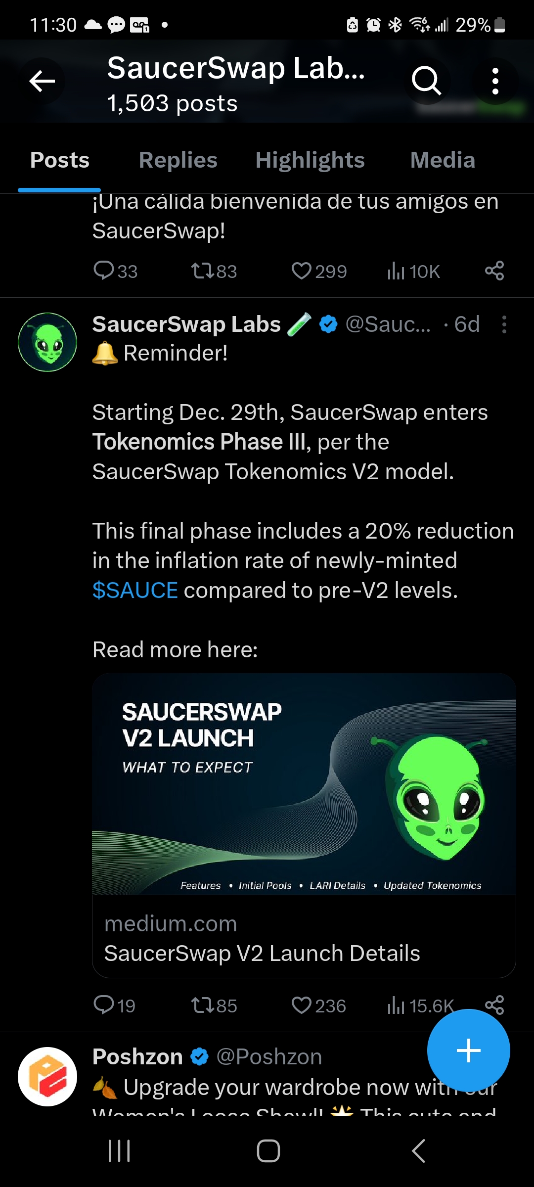 👽Saucerswap V1 & V2 Liquidity pool staking passive · CoinPicks Army