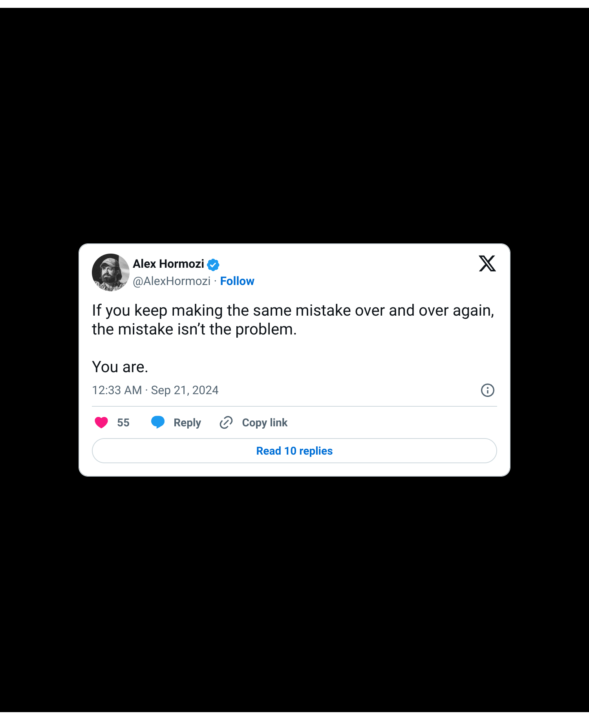 🔄 What can you change about yourself to stop repeating mistakes?