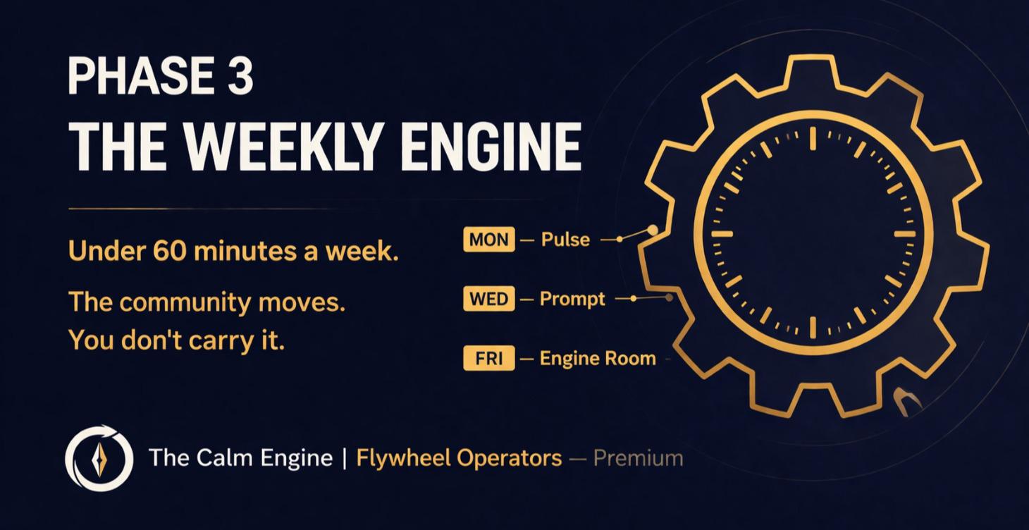 ⚙️ Phase 3 — The Weekly Engine