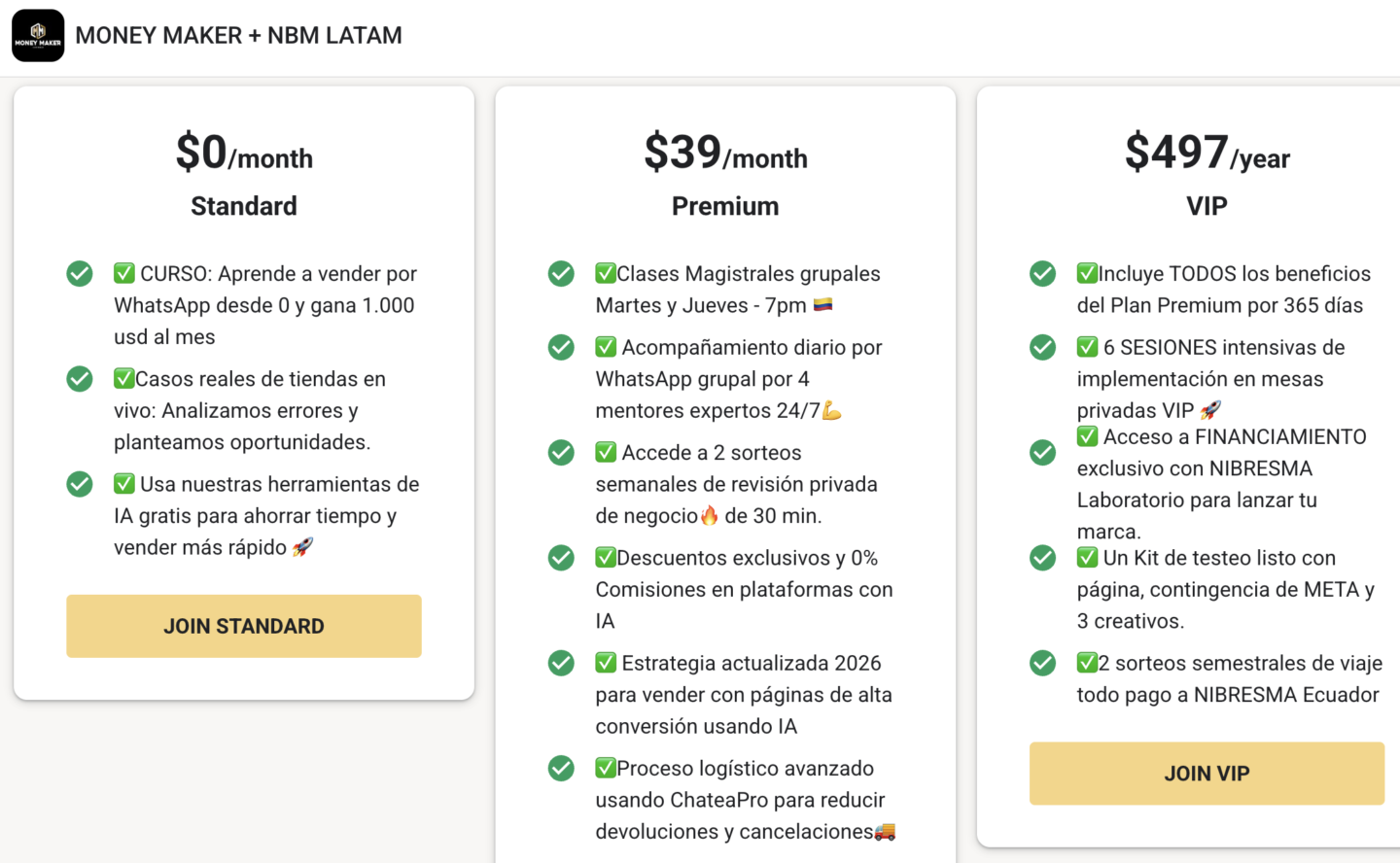 MONEY MAKER + NBM LATAM