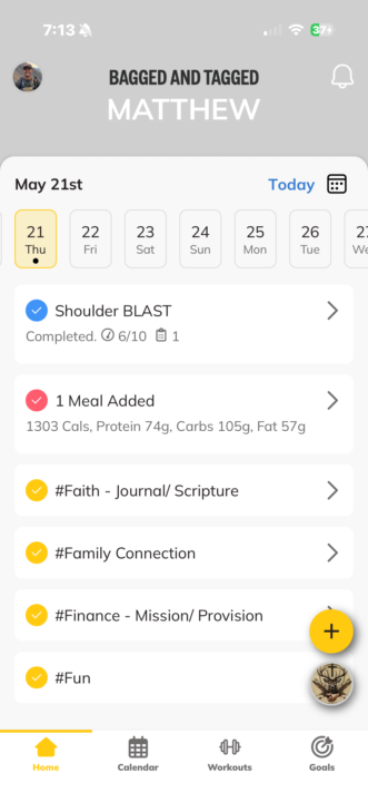 5/21 fitness check in