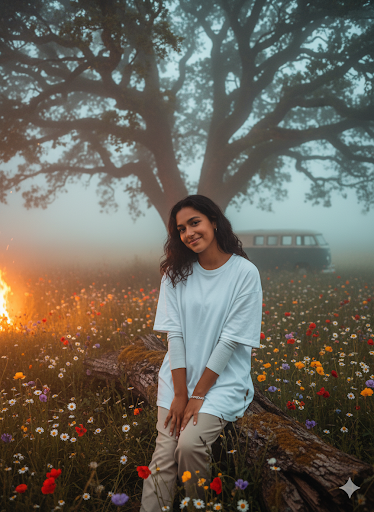 Young Hippy Girl Image 