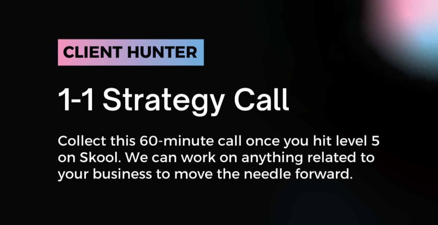 1-1 Strategy Call!