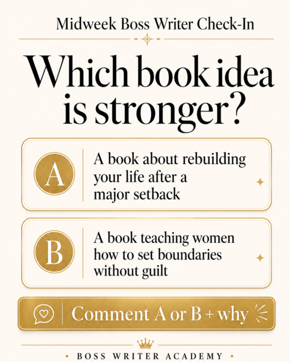 Which book idea feels stronger to you?