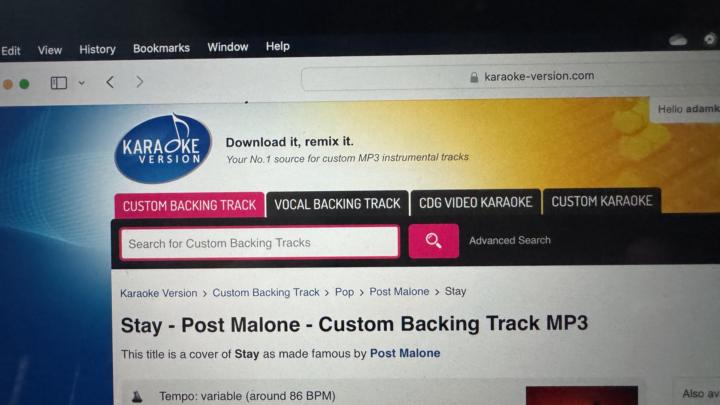 Custom backing tracks 