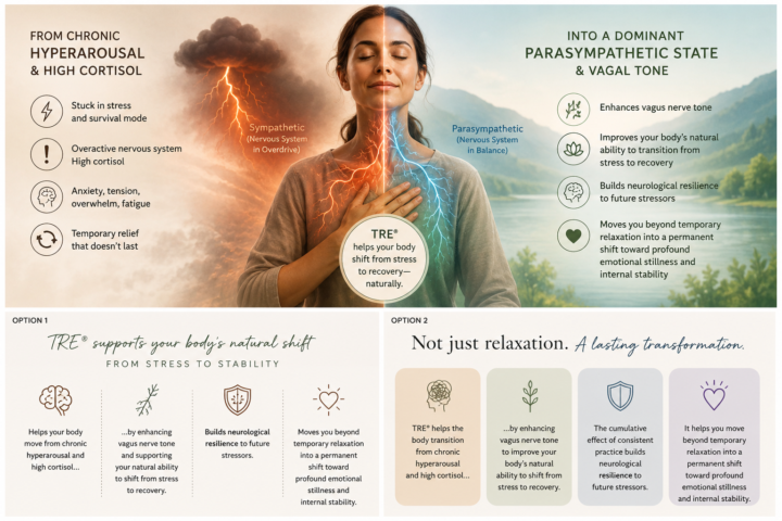 Recalibrate your autonomic baseline for lasting emotional resillience through TRE®