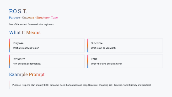 Prompt structures with examples