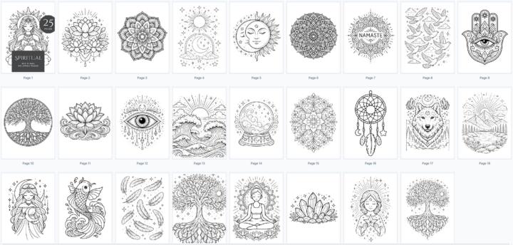 FREE DOWNLOAD - ADULT Spiritual Colouring book