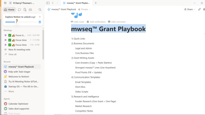 I Done Just Built My Permanent mwseq™ Grant Playbook