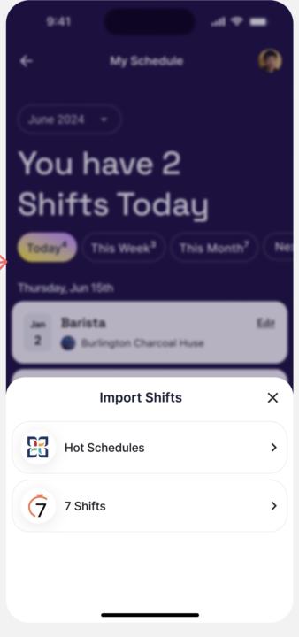 Import Schedules from HotSchedules & 7shifts