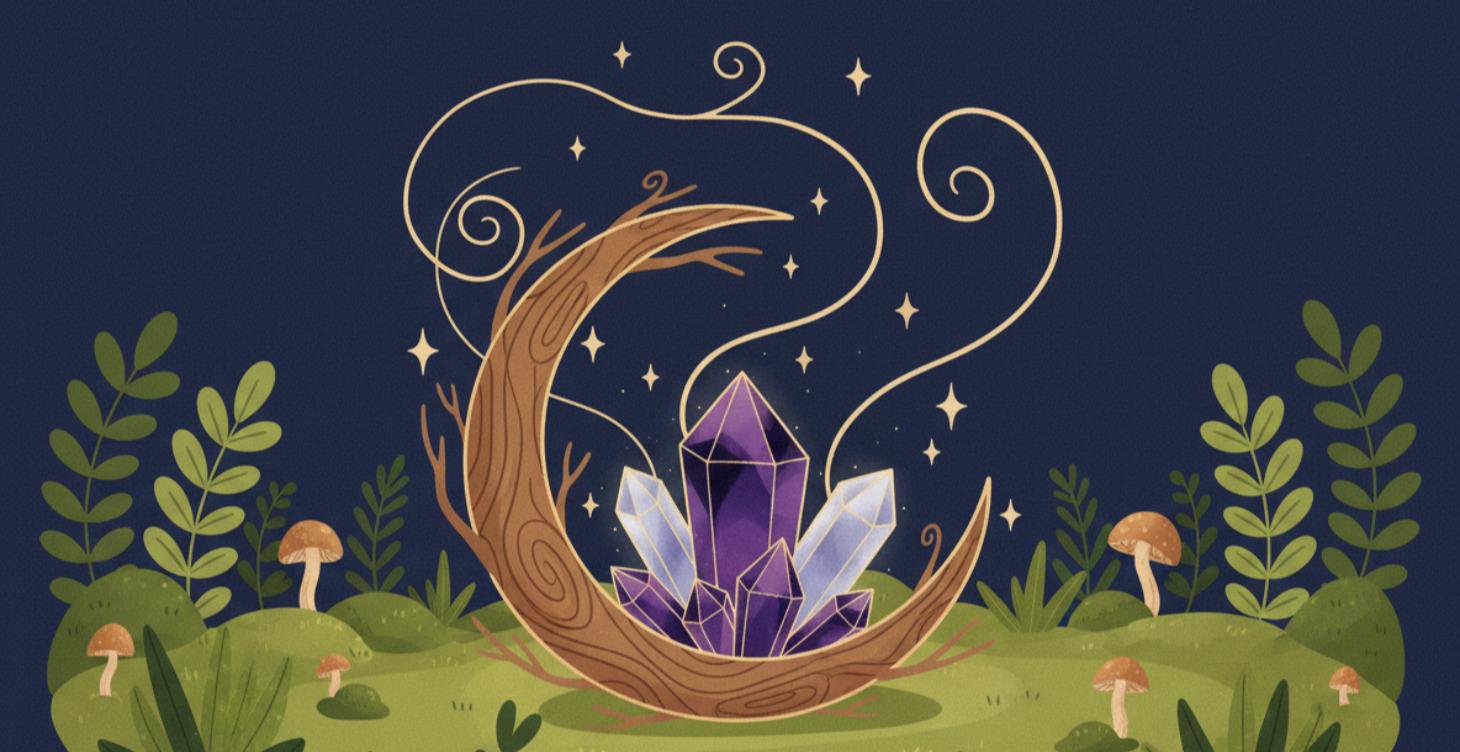 Healing meditation with amethyst