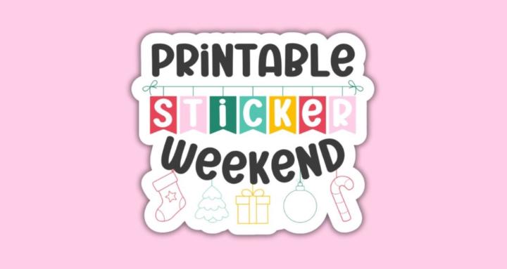 Printable Sticker Weekend