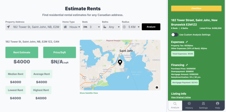 Duplex Rent Analysis Question