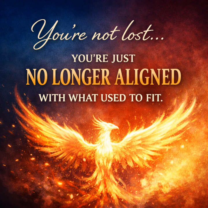 You're Not Lost....You're just no longer aligned with what used to fit.