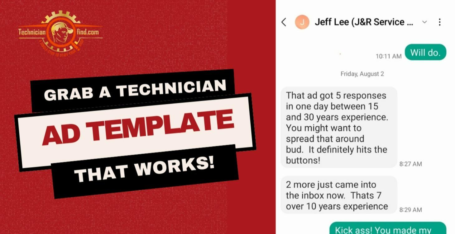Grab A Technician Ad Template That Works!
