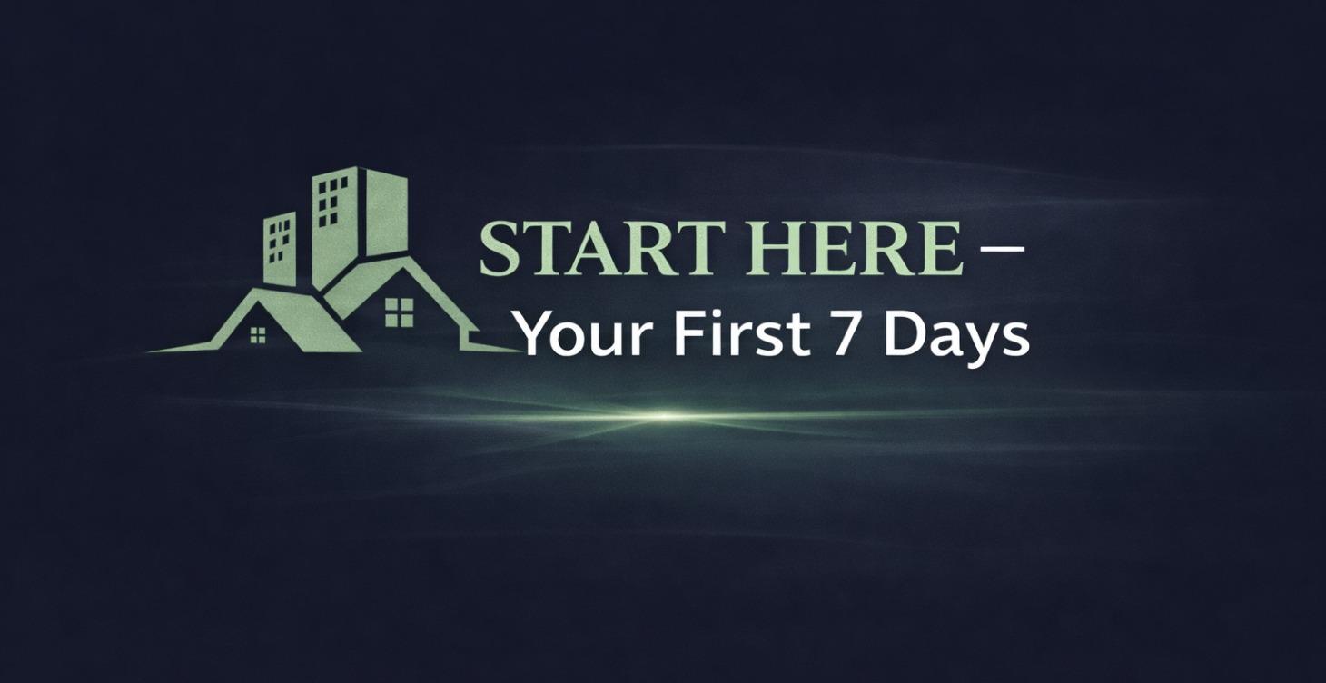 START HERE – Your First 7 Days
