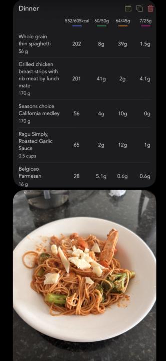 Pasta meal