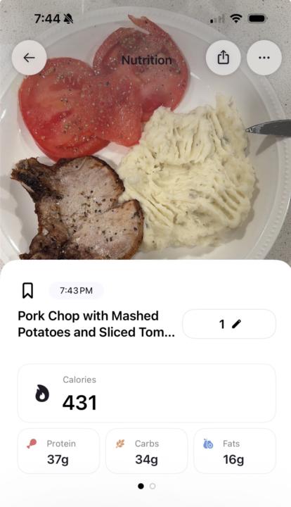 Monday calorie tracker 