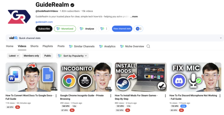 Search based channel making $100K/M