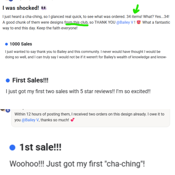 Design Club Member Just Made 34 Sales in One Order (Proof Here)