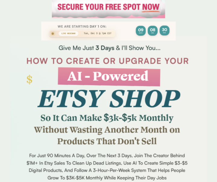 3 Day Etsy Upgrade Challenge!