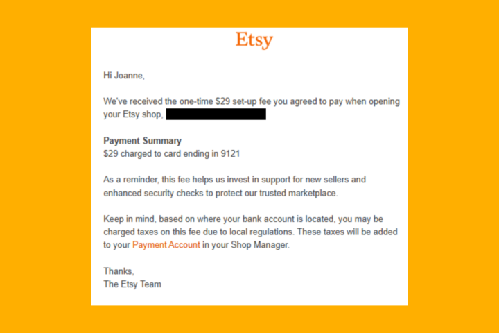 Etsy now charging $29 to open a new store!