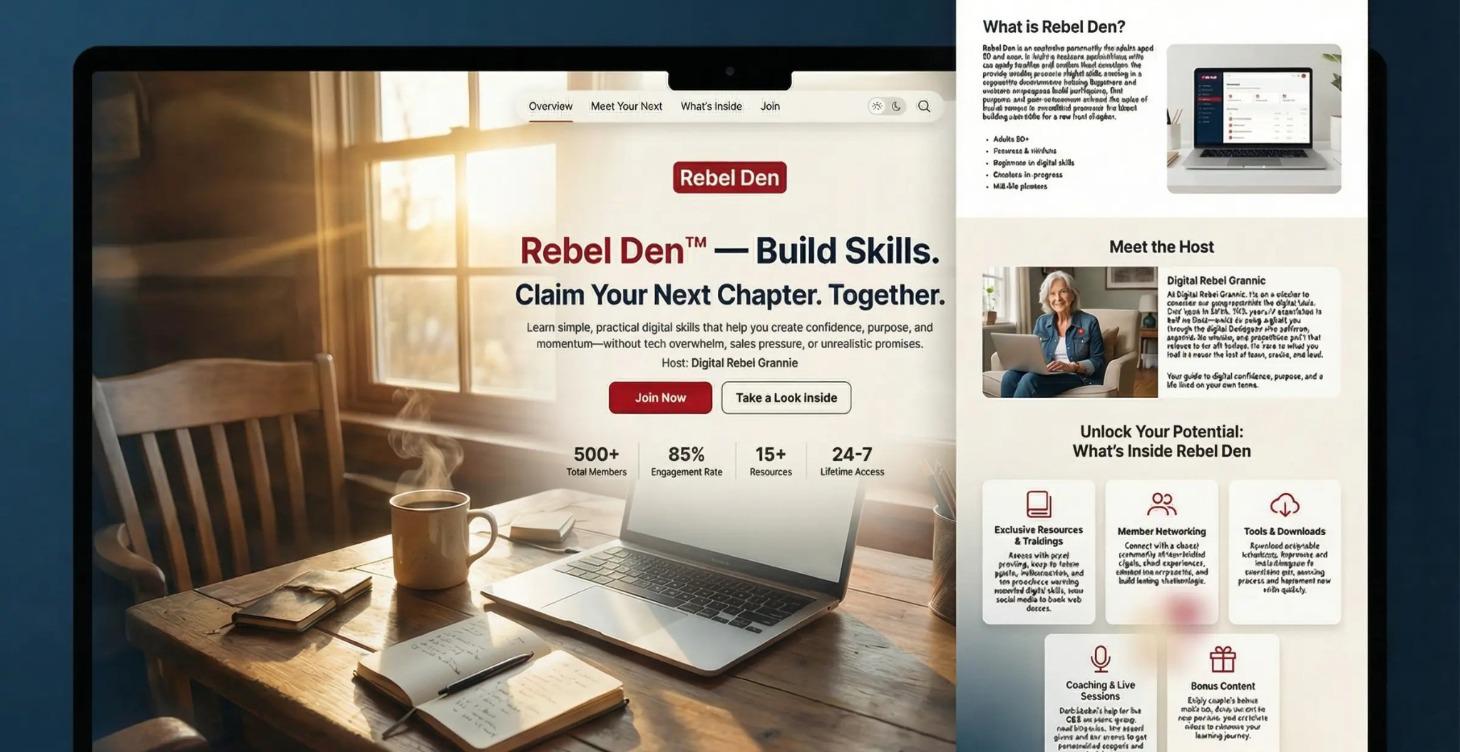 Membership Landing Page Prompt